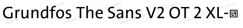 Grundfos The Sans V2 OT 2 XL字体转换